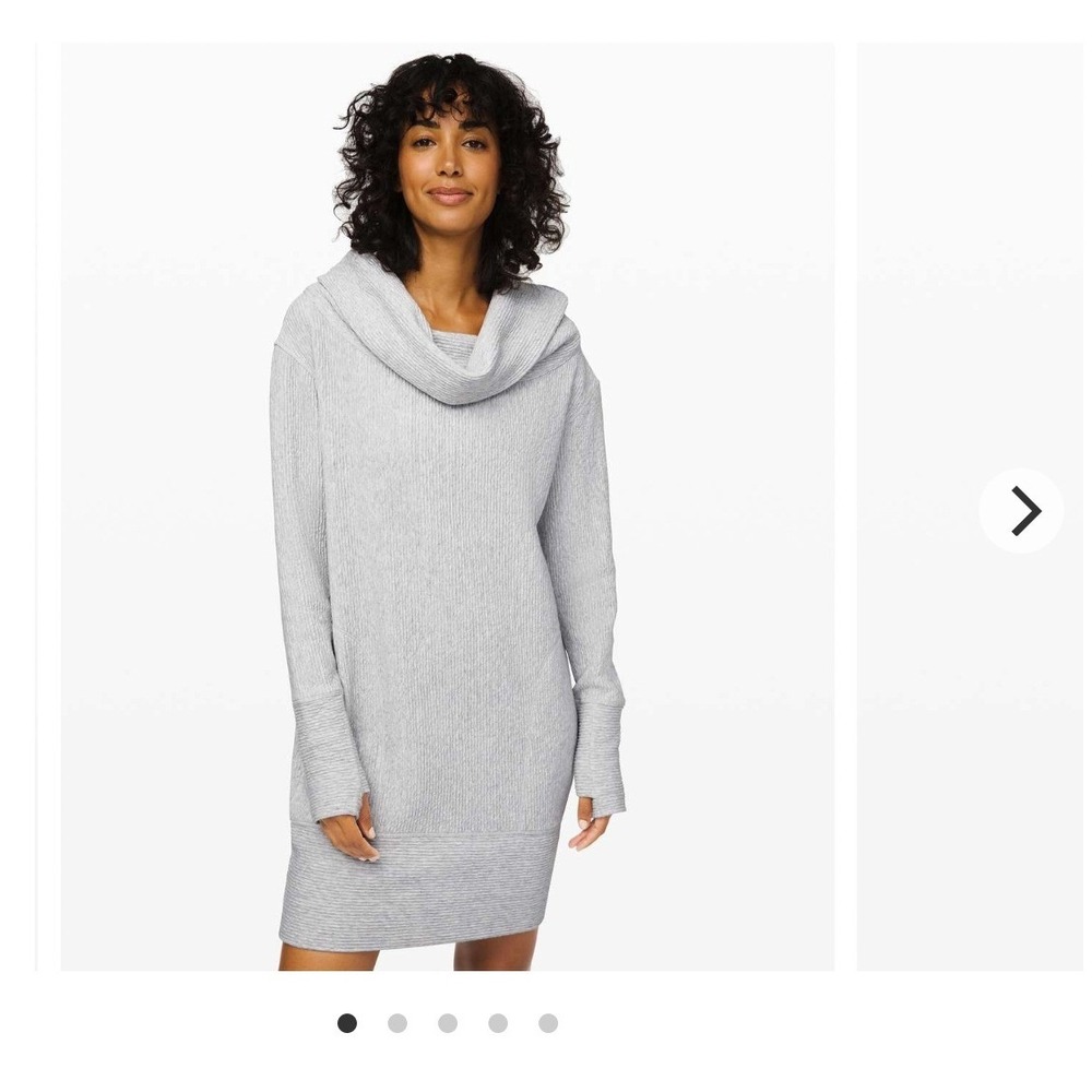 Lululemon Along the Way Dress Heathered Core Ultra Light Grey W1BW9S XS